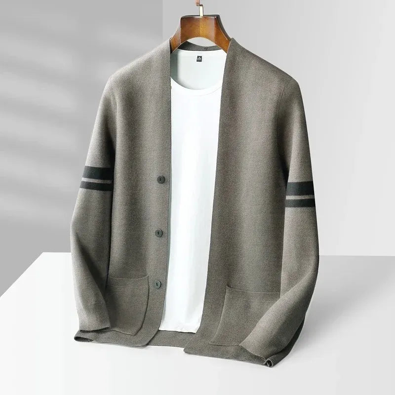 Men’s Button-Front Knit Cardigan