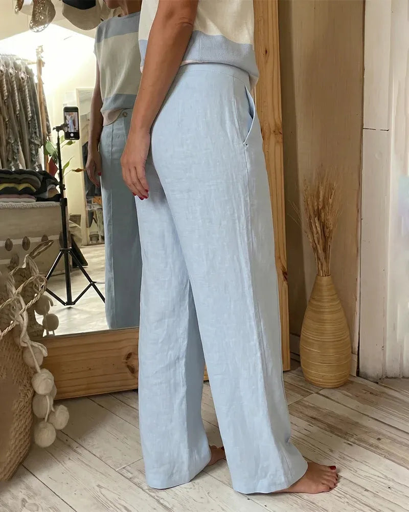 Women’s Front Crease Wide Leg Pants