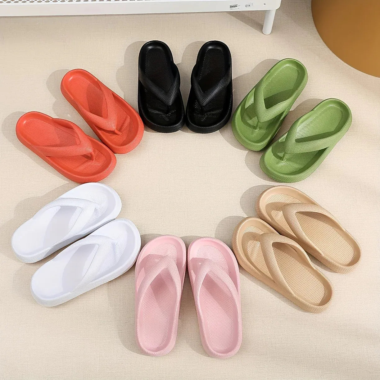 Women's Cushioned Platform Flip Flops
