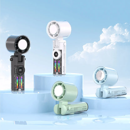 Portable Bladeless Handheld Fan with Digital Display