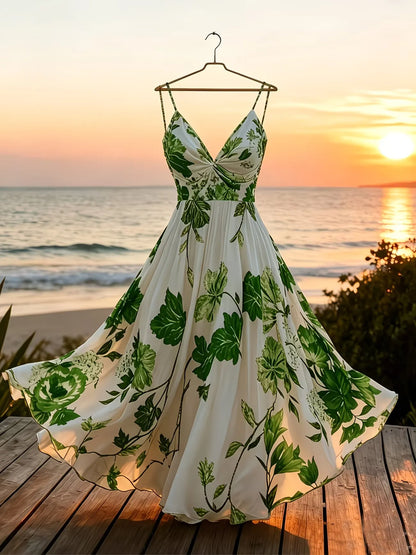 Women's Floral Print Sleeveless Maxi Dress