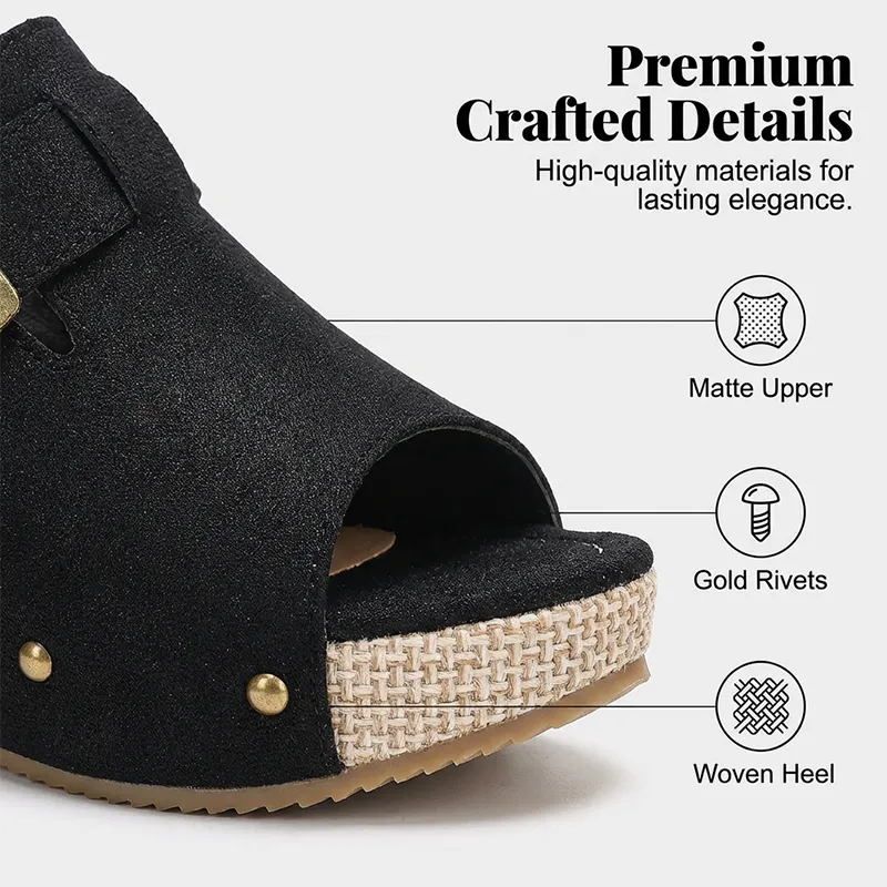 Women’s Buckle Strap Platform Wedge Sandals