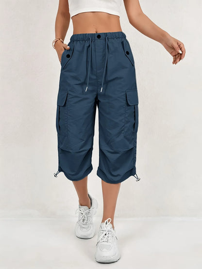 Women’s High-Waist Cargo Capri Pants