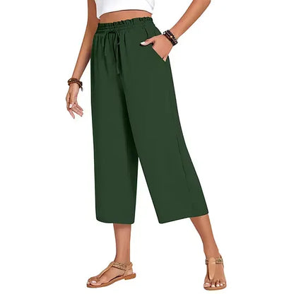Women's Wide Leg Capri Pants