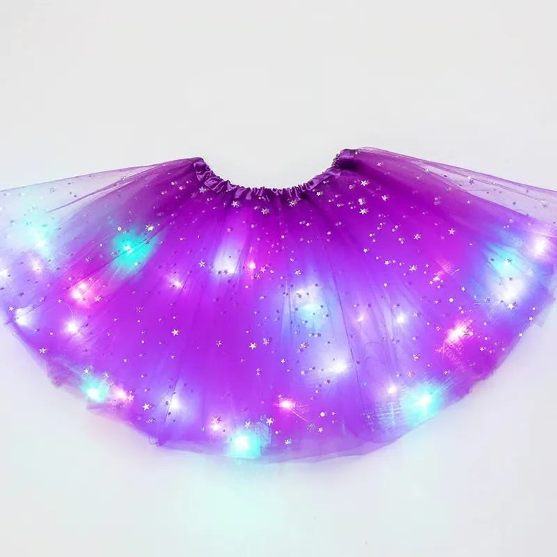 Girls’ Light-Up Star Tulle Tutu Skirt