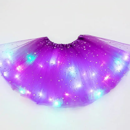 Girls’ Light-Up Star Tulle Tutu Skirt