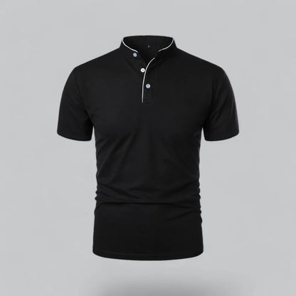 Men’s Short Sleeve Stand Collar Polo Shirt