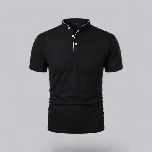 Men’s Short Sleeve Stand Collar Polo Shirt