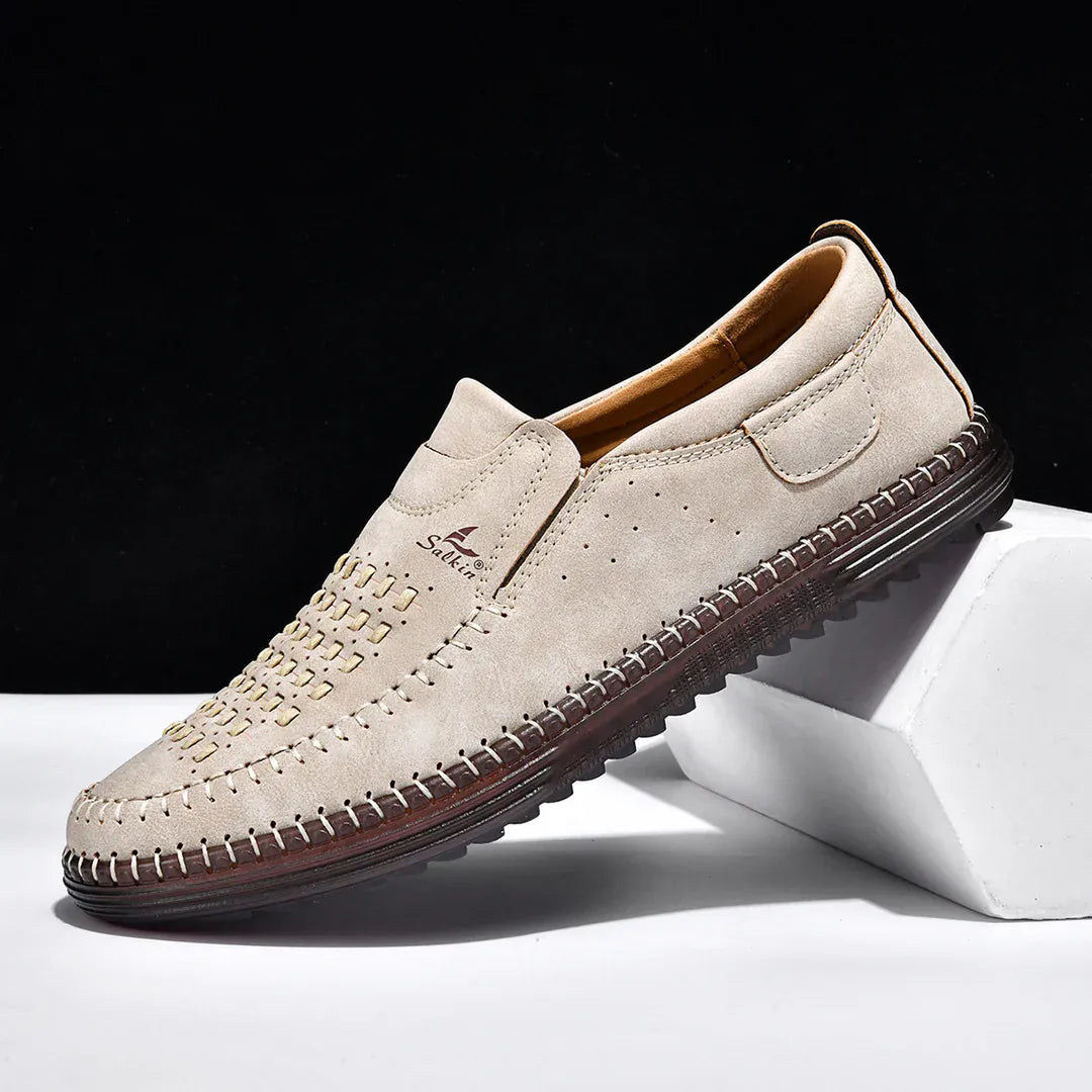 Men’s Leather-Look Slip-On Loafers