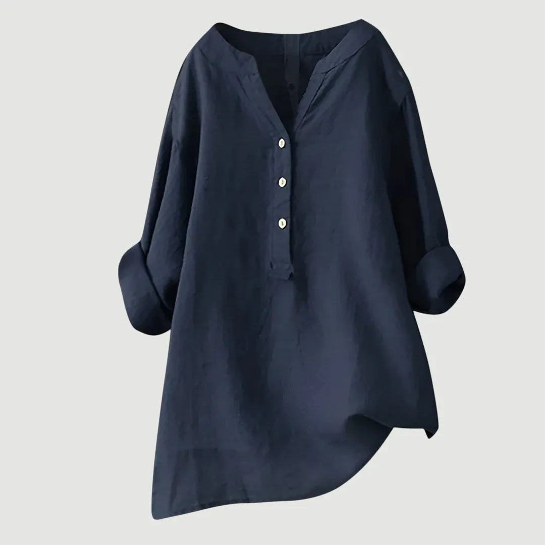 Harper Relaxed Button Front Blouse