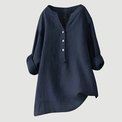 Harper Relaxed Button Front Blouse