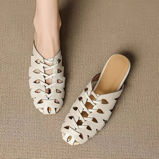 Women’s Cutout Slip-On Flat Sandals