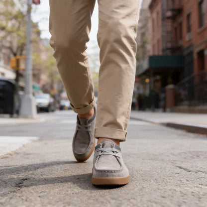 Men’s Suede-Look Moc Toe Casual Shoes