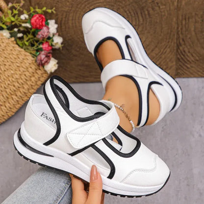 Women’s Cutout Hook-and-Loop Walking Shoes