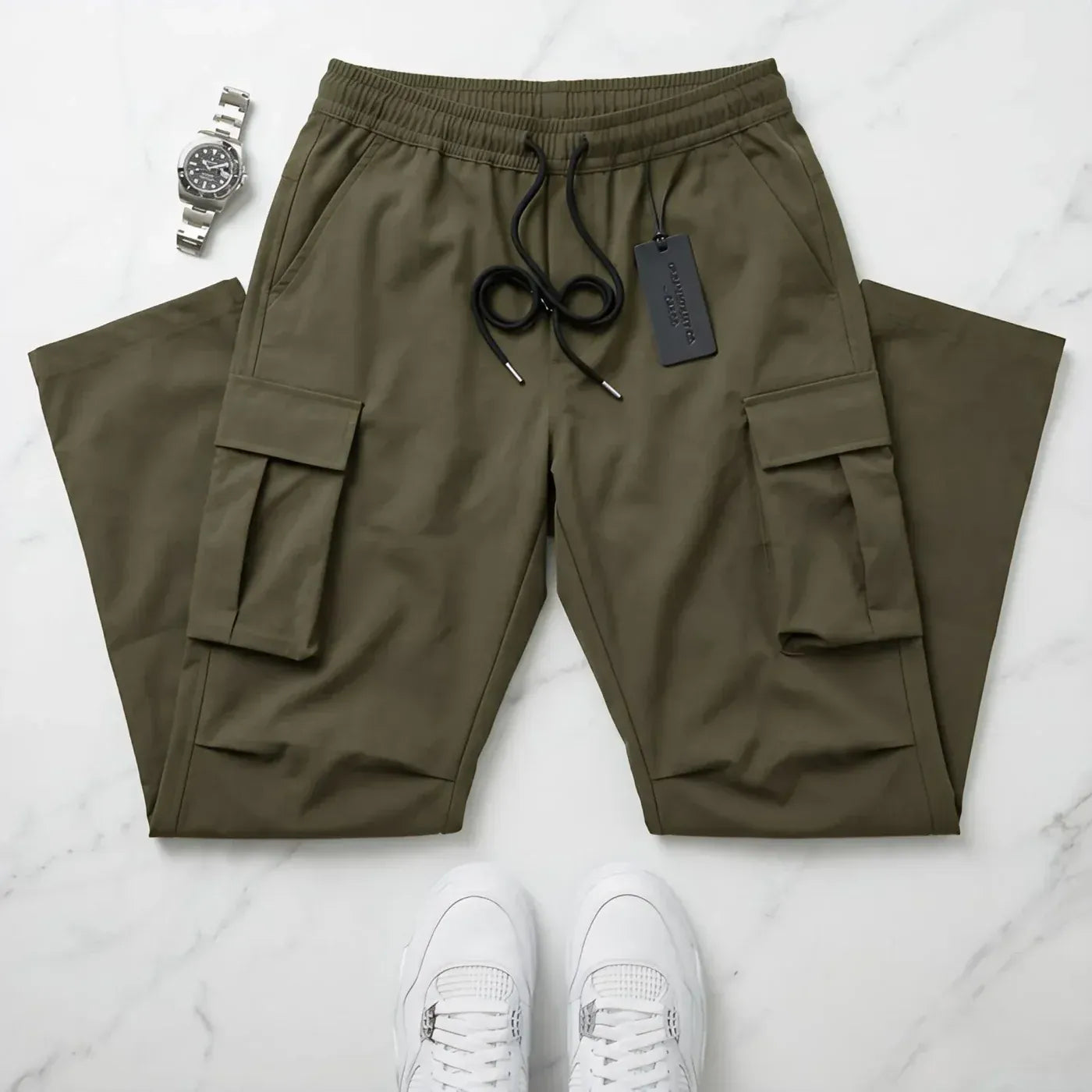 Men’s Lightweight Twill Cargo Pants with Utility Pockets