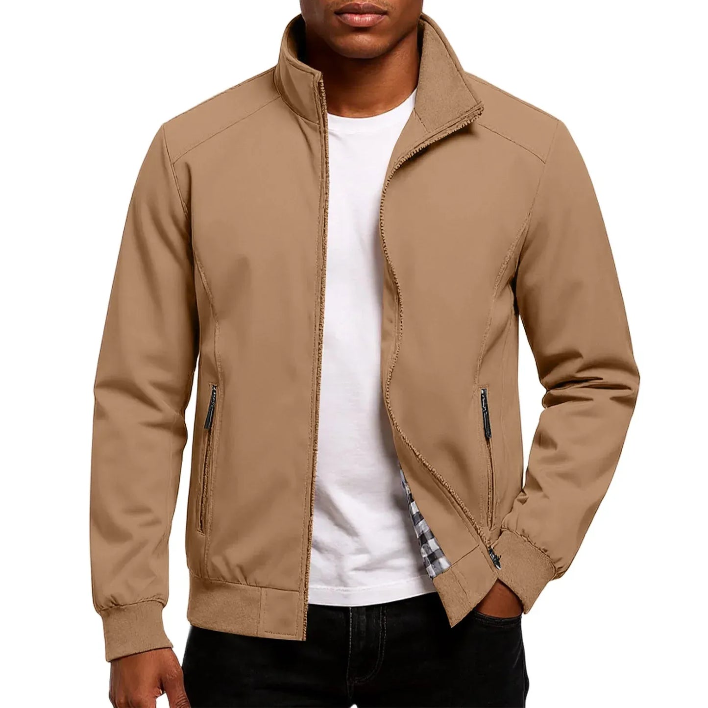 Casual Zip-Up Bomber Jacket