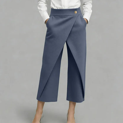 Women’s High-Waist Cropped Wide Leg Pants