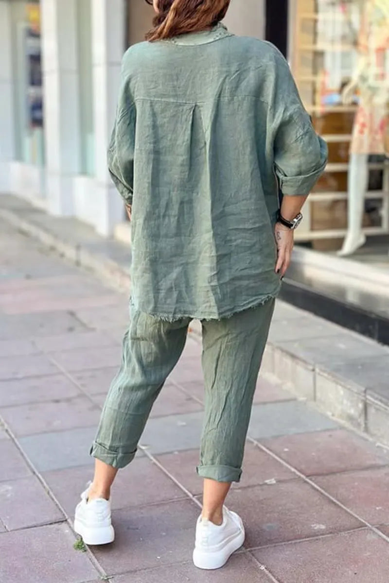 Women’s Relaxed Graphic Top & Cargo Pants Set