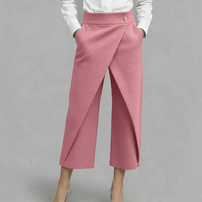 Women’s High-Waist Cropped Wide Leg Pants