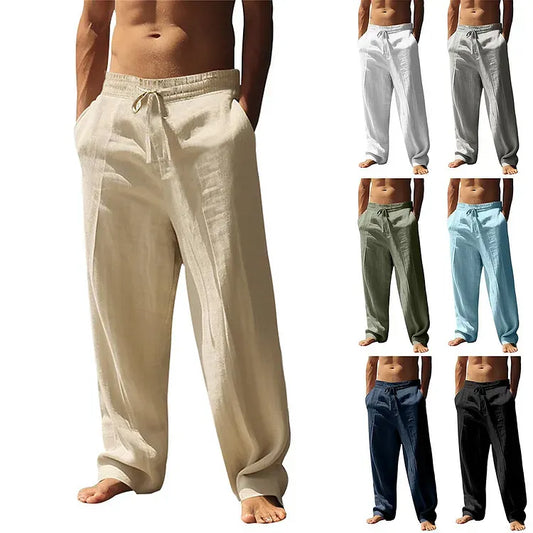 Men’s Lightweight Drawstring Linen-Style Pants