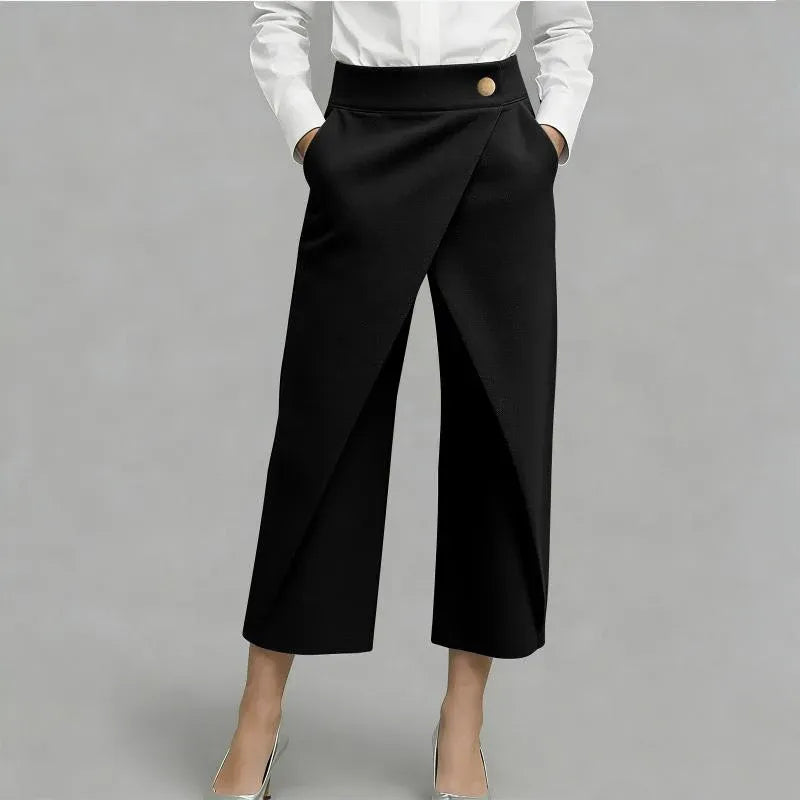 Women’s High-Waist Cropped Wide Leg Pants