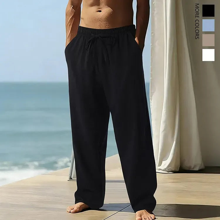 Men’s Lightweight Drawstring Linen-Style Pants
