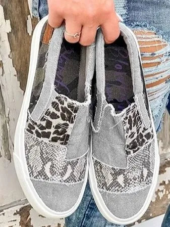 Trendy Slip-On Patchwork Comfort Sneakers