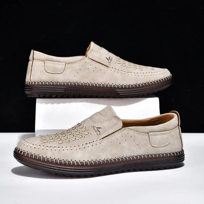 Men’s Leather-Look Slip-On Loafers
