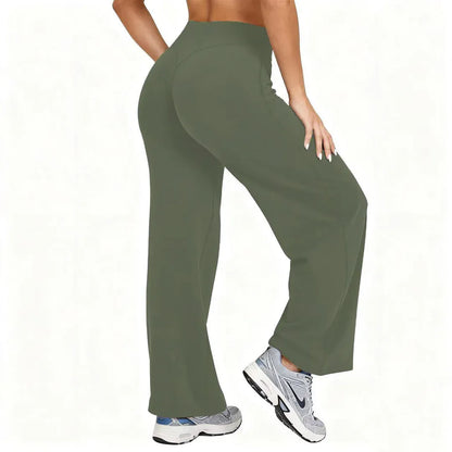 Women’s High-Waist Stretch Wide-Leg Yoga Pants