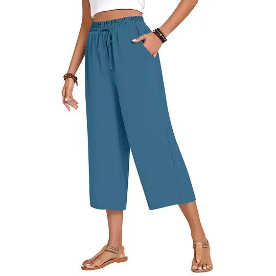Women's Wide Leg Capri Pants
