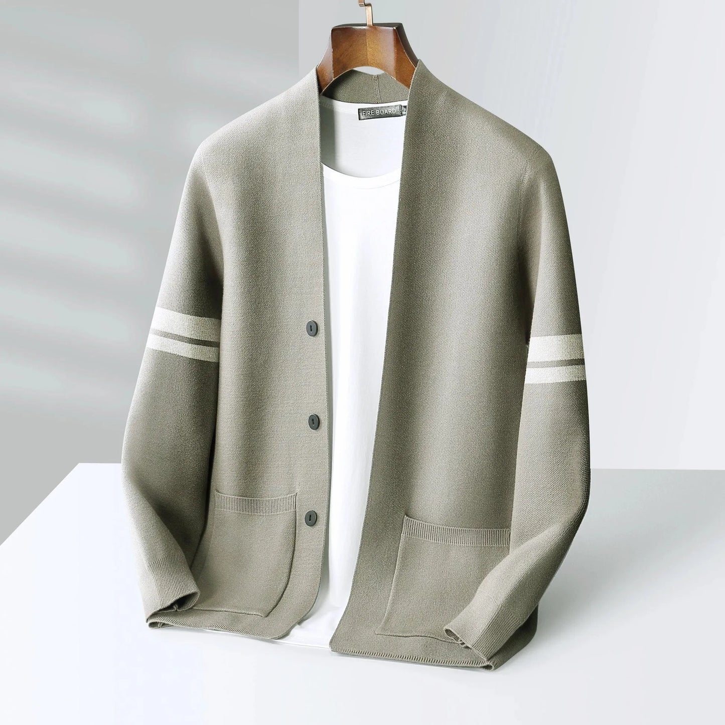Men’s Button-Front Knit Cardigan