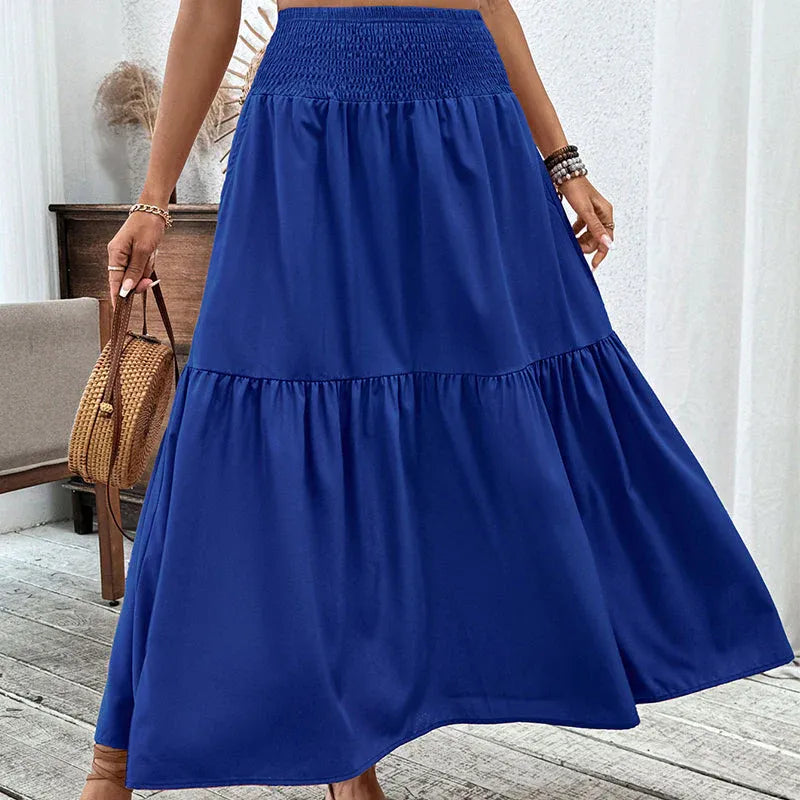 Women’s Smocked High-Waist Maxi Skirt