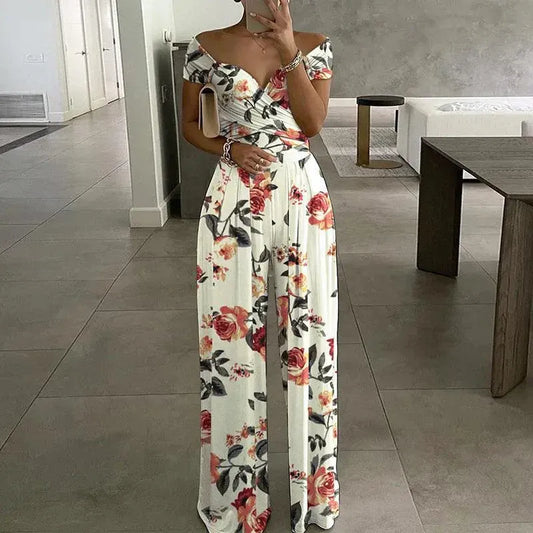 Women’s Off-Shoulder Wide-Leg Jumpsuit