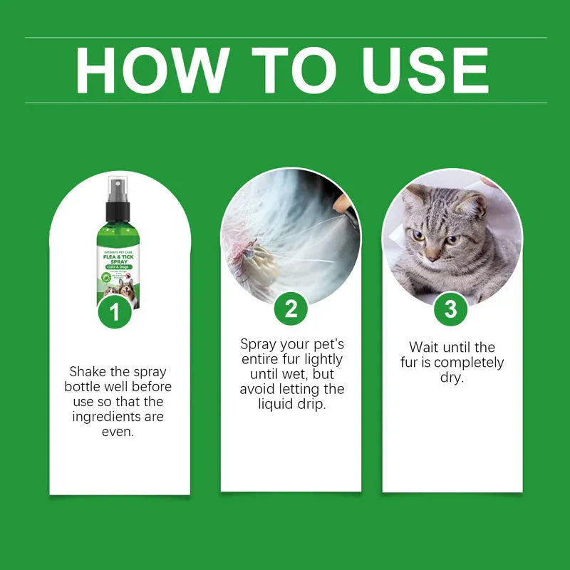 Flea &amp; Tick Spray for Dogs and Cats