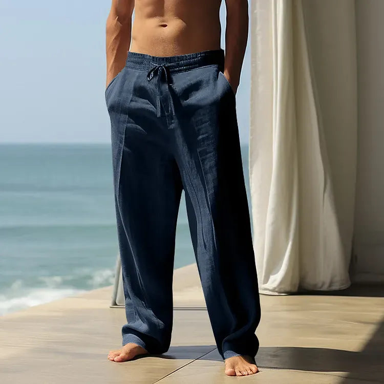 Men’s Lightweight Drawstring Linen-Style Pants