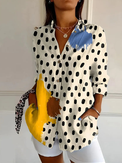 Women's Floral Button-Up Blouse