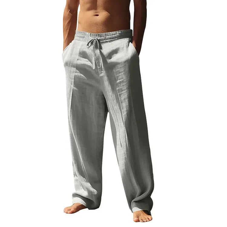Men’s Lightweight Drawstring Linen-Style Pants