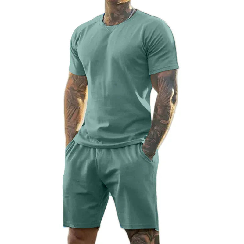 Men’s Athletic T-Shirt and Shorts 2-Piece Set
