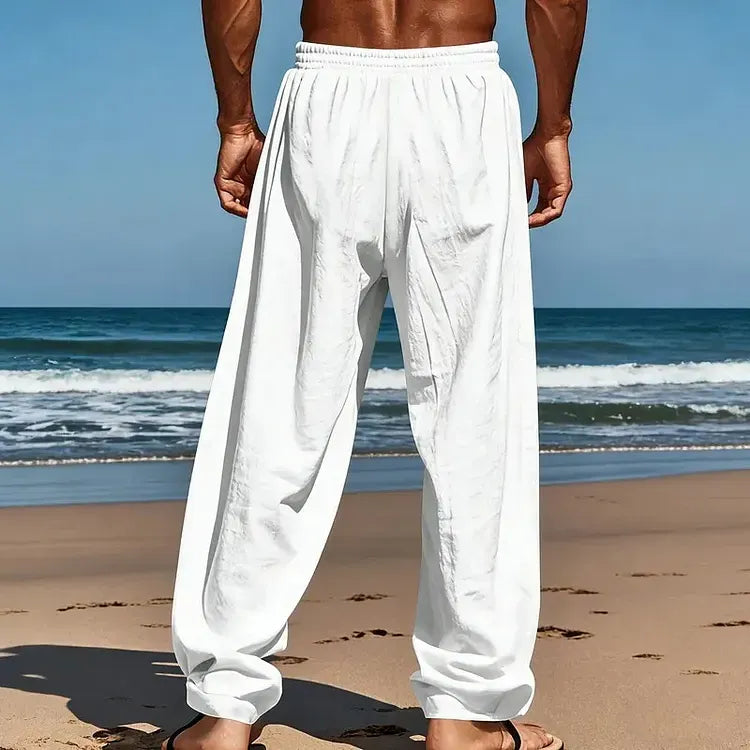 Men’s Lightweight Drawstring Linen-Style Pants