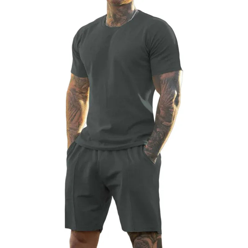 Men’s Athletic T-Shirt and Shorts 2-Piece Set
