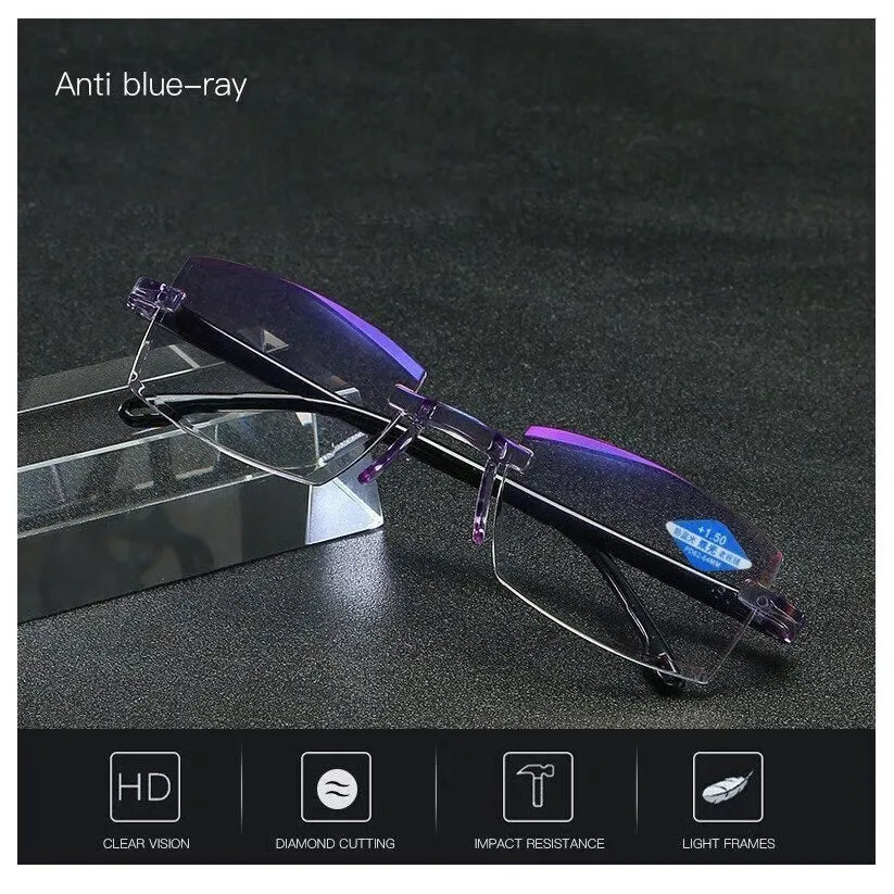 Rimless Blue Light Reading Glasses