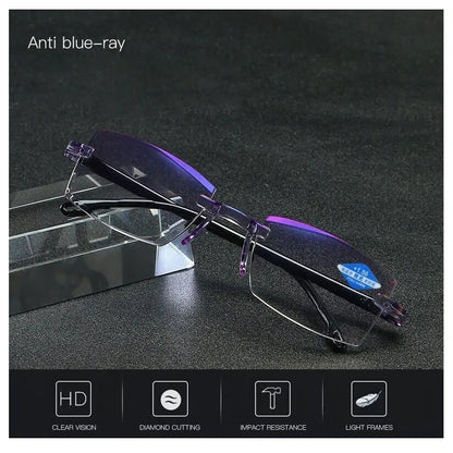 Rimless Blue Light Reading Glasses