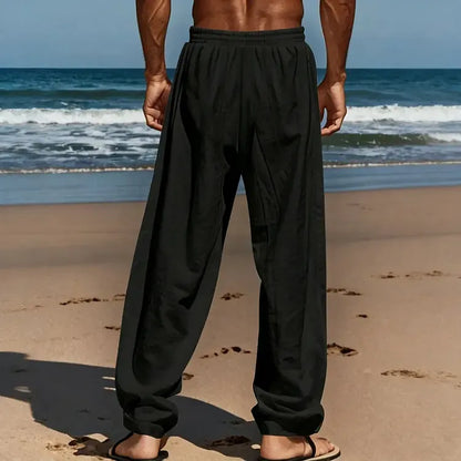 Men’s Lightweight Drawstring Linen-Style Pants