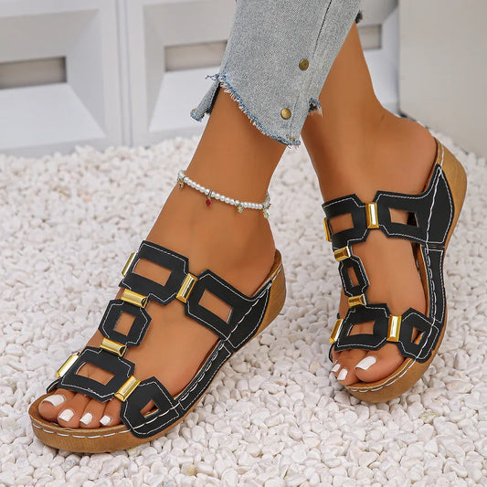 Women’s Cutout Wedge Summer Sandals