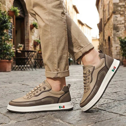 Men’s Leather-Look Casual Sneakers