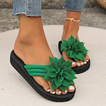 Women’s Floral Platform Slide Sandals