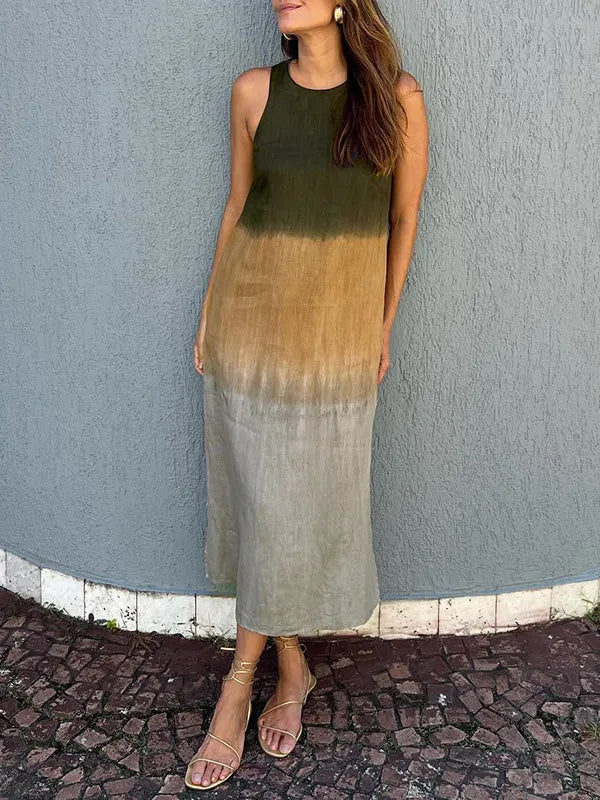 Women’s Ombre Sleeveless Midi Dress