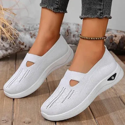 Women’s Breathable Knit Slip-On Walking Shoes