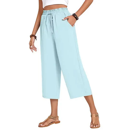 Women's Wide Leg Capri Pants