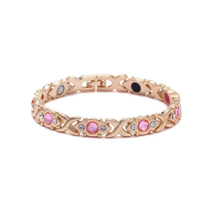 Elegant Crystal Accent Link Bracelet